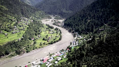 Keran-LoC-Neelum-valley,-Keran-is-among-the-most-beautiful-and-visited-destination-of-Kashmir,-on-the-both-sides-of-LOC