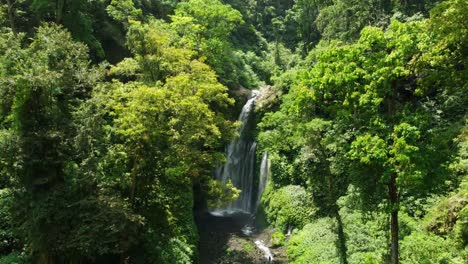 Ein-Reibungsloser-Flug-über-Diesen-Wasserfall-Mitten-Im-Dschungel-In-Lombok