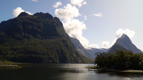 Beautiful-natural-landscape-seen-from-Milford-Sound-harbor