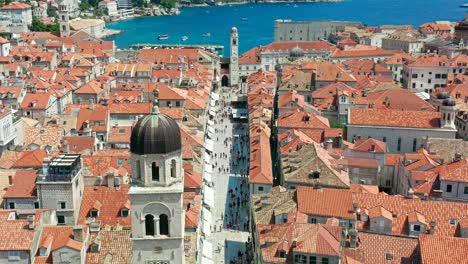 Luftaufnahme-Der-Hauptstraße-Placa---Stradun-In-Dubrovnik,-Kroatien