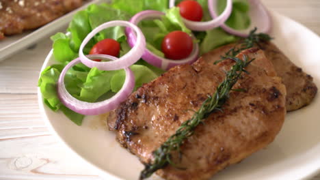 grilled-pork-steak-with-vegetable