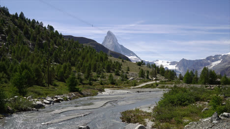Timelapse-Matterhorn-in-Zermatt,-Switzerland,-Europe