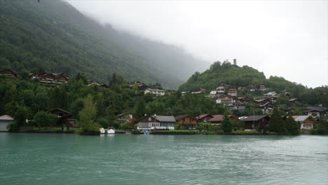 Timelapse-Thun-Lake-with-Interlaken-City-in-Switzerland