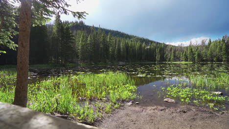 Bear-Lake-at-foot-of-hill