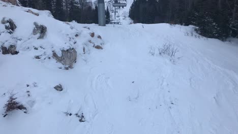 Luftbild-Vom-Skisessellift-Und-Tiefschneeloipen-Am-Jahorina-berg