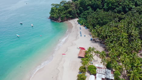 4k-Aerial-Drone-Shot-of-Isla-Tortuga-in-Tambor,-Costa-Rica