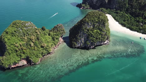 Drone-Aerial-View-on-Tropical-Paradise-of-Thailand