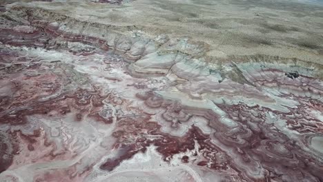 Panorama-Aéreo-De-La-Colina-De-Arenisca-Natural-Creada-Por-La-Erosión-En-El-Desierto-De-Utah-Usa,-Similar-Al-Paisaje-Del-Planeta-Marte