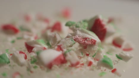 Sweet-Colorful-Bits-Of-Candy-Cane---Close-Up-Shot