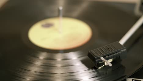 LP-Record-spinning-on-a-vintage-turntable