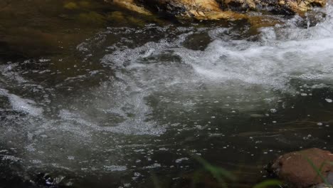 Kristallklarer-Bergwasserfall-Krokodilflusswasser-Funkelt-Und-Fließt-über-Felsen-Und-Kiesel-Im-Hintergrund-Im-Nationalen-Botanischen-Garten-Walter-Sisulu-In-Roodepoort,-Südafrika