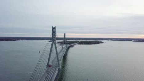 Aerial-at-cable-stayed-bridge-connecting-island-Replot-and-Finland-mainland