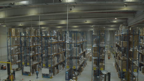 Jib-down-of-high-racks-in-industrial-warehouse