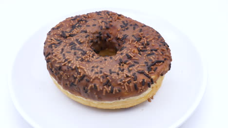 Cerrar-Donut-De-Anillo-Helado-Giratorio