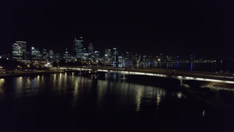 Perth-city-at-night-drone