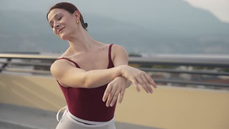 Ballet-dancer-peacefully-dancing-on-her-own-outside