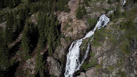 Continental-Falls,-Tenmile-Mountain-Range,-Colorado,-USA