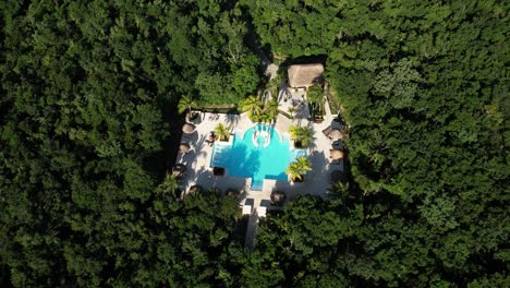 Luxury-Villa-and-Swimming-Pool-in-Tropical-Jungle-Secluded-Mansion-in-Rainforest-of-Mexico
