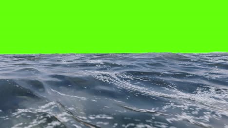 Ruhige-Meereswellen-Auf-Einem-Chromakey-Greenscreen-Hintergrund-Für-Das-Compositing