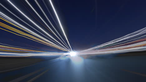Abstract-light-trails-made-while-driving-using-long-exposure-in-a-time-lapse