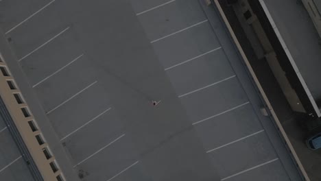 Young-ballet-dancer-alone-on-a-roof-top-drone-shot