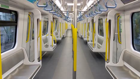Interior-of-Hong-Kong-MTR-train,-empty-with-no-one-during-COVID-19-pandemic