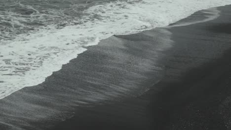 Aerial-of-waves-crashing-on-a-black-sand-beach-in-Iceland