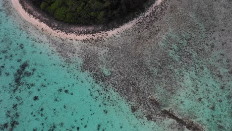 Cook-Islands--Rarotonga-flying-over-corals,-Islands-and-Beaches