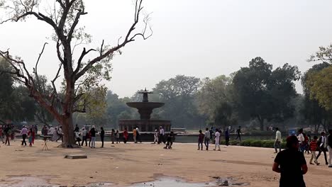 Parque-De-Nueva-Delhi-Cerca-De-La-Puerta-De-La-India