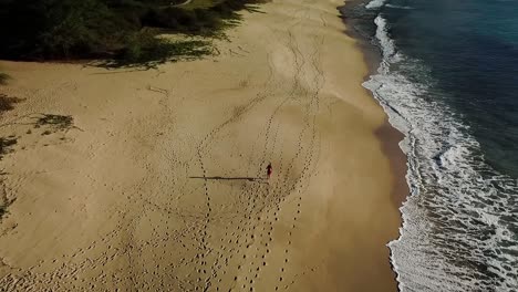 Hawaii---Running-at-the-beach-and-following-me-with-drone-5