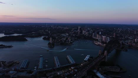 Sydney---Harbour-Bridge-Sonnenuntergang-Flug