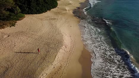 Hawaii---Running-at-the-beach-and-following-me-with-drone-2
