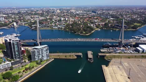 Sydney---Flying-over-the-Anzac-Bridge