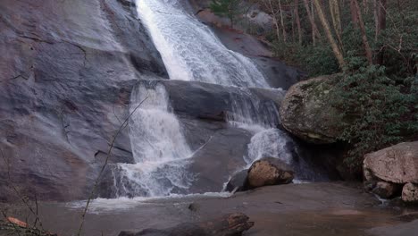 The-upper-falls-of-Stone-Mountain-State-Park,-near-Roaring-Gap,-NC,-near-the-Blue-Ridge-Parkway
