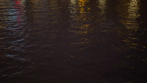 Beautiful-steady-tripod-shot-of-moving-water-by-night