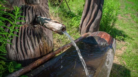 Water-running-out-of-a-selfmade-water-tap