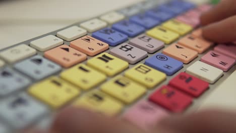 Slow-Motion:-Typing-and-Coding-on-Editing-Keyboard-with-Colorful-Buttons
