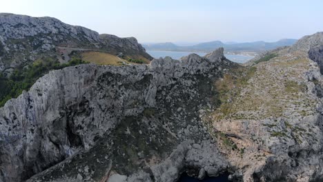 Aerial-Dolly-View-Over-Cliffs-Of-Cap-De-Formentor