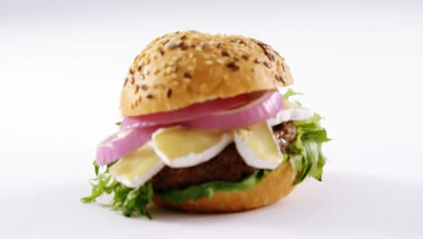 Hamburger-Vor-Weißem-Hintergrund