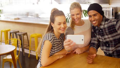 Executives-taking-selfie-with-digital-tablet-4k