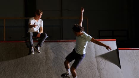 Man-practicing-skateboarding-4k