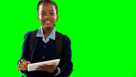 Schoolgirl-using-digital-tablet-4k