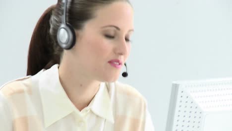 Attractive-businesswoman-working-in-a-call-center