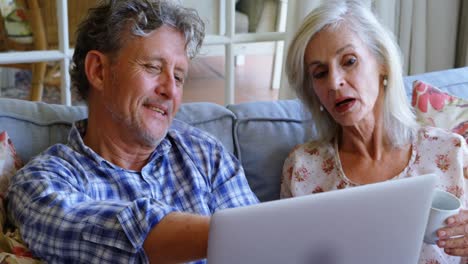 Älteres-Paar-Diskutiert-über-Laptop-Auf-Dem-Sofa-4K