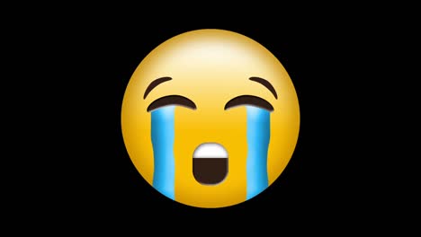 Digital-generated-video-of-crying-emoji-