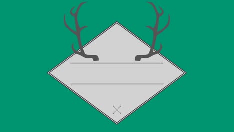 Vector-of-antler-in-square-