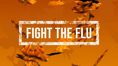 Fight-The-Flue-text-and-falling-autumn-leaves-4k