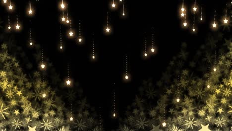 Sternschnuppen-Und-Weihnachtsschneeflocken