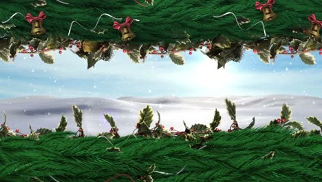Christmas-Holly-wreath-with-Winter-landscape