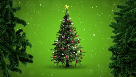 árbol-De-Navidad-Y-Nieve